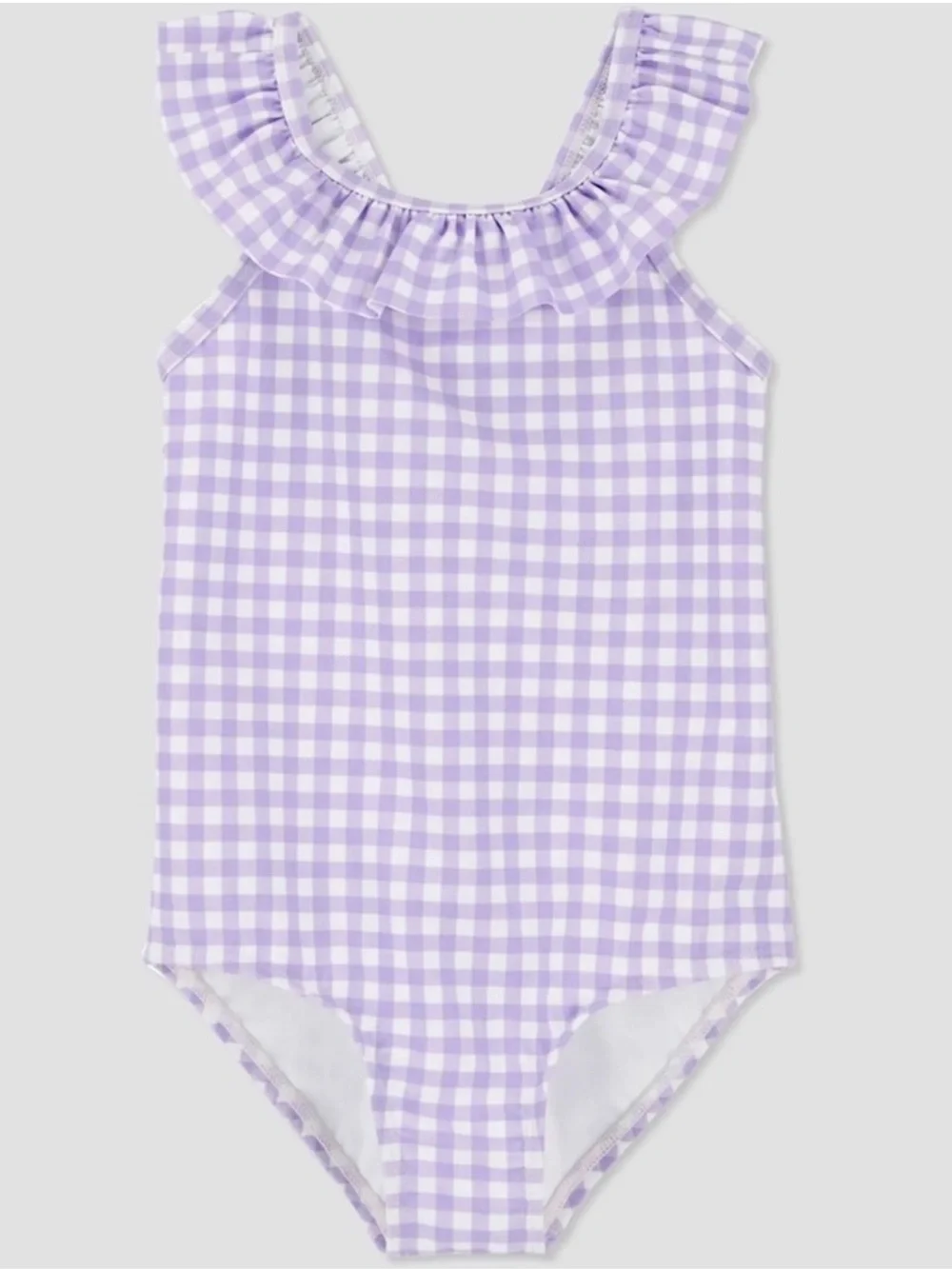Lilac Gingham Ruffle carters just one you One-Piece Swimsuit 3t 5t